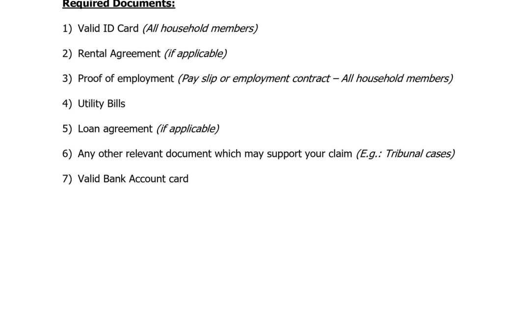 Welfare Assistance document